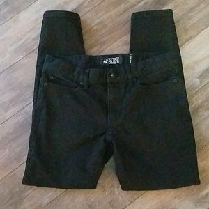Mens XXX Rude Black Skinny Jeans actual sz 34 x 28
